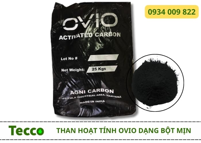 Than hoạt tính ovio dạng bột mịn